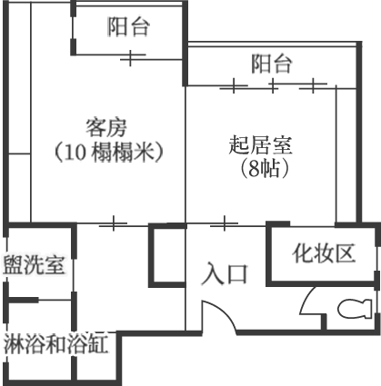 floor plan: 松套房