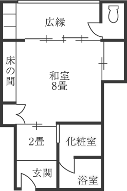 間取り図:和室一間