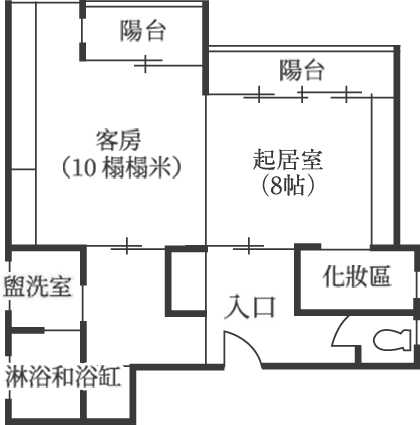 floor plan: 松套房